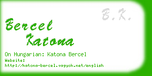 bercel katona business card